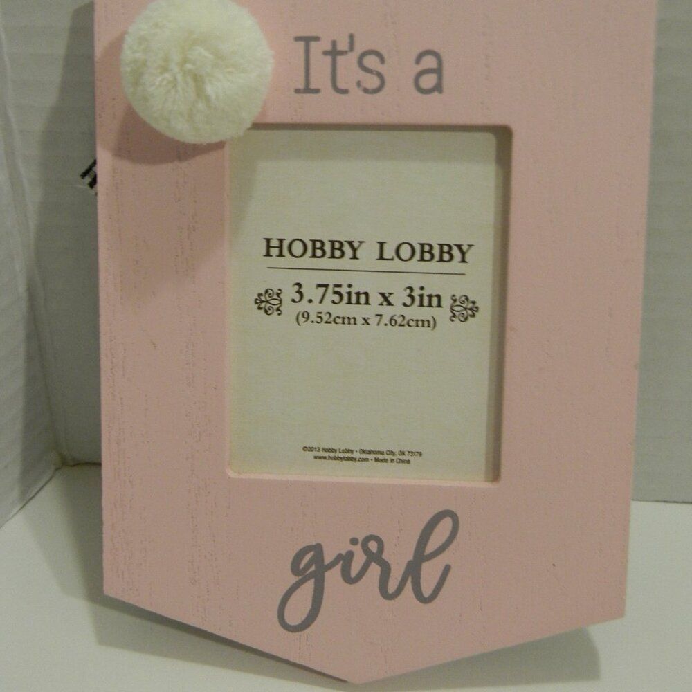 It's A Girl Ultrasound Frame NEW Pink Ornament Grandparent Gift Keepsake NEW